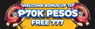 welcome bonus up to 70k pesos free 777