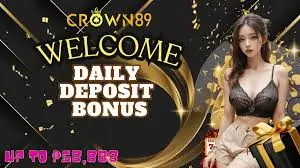 Crown89 Welcome Daily Deposit Bonus 